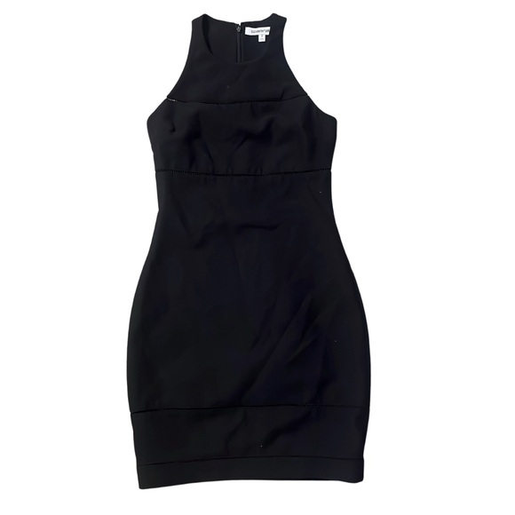 Elizabeth and James Black Halter Black Prentice Mini Dress sz 2 - Picture 1 of 7